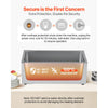 VEVOR Commercial Food Warmer, 1200W Electric Stainless Steel Steam Food Warmer, Fast Heating Countertop Buffet Bain Marie with Two 1/2 Size Food Pans, for Catering, Restaurants, Parties & Buffets