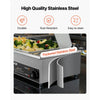 VEVOR Commercial Food Warmer, 1500W Electric Stainless Steel Steam Food Warmer with Glass Cover, Countertop Buffet Bain Marie with Three 1/2 Size Food Pans, for Catering, Restaurant, Party & Buffets