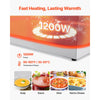 VEVOR Commercial Food Warmer, 1200W Electric Stainless Steel Steam Food Warmer, Fast Heating Countertop Buffet Bain Marie with Three 1/3 Size Food Pans, for Catering, Restaurants, Parties & Buffets