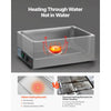 VEVOR Commercial Food Warmer, 1200W Electric Stainless Steel Steam Food Warmer, Fast Heating Countertop Buffet Bain Marie with Three 1/3 Size Food Pans, for Catering, Restaurants, Parties & Buffets