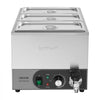 VEVOR Commercial Food Warmer, 1200W Electric Stainless Steel Steam Food Warmer, Fast Heating Countertop Buffet Bain Marie with Detachable Power Cord, for Catering, Restaurants, Parties & Buffets
