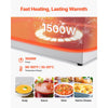 VEVOR Commercial Food Warmer, 1500W Electric Stainless Steel Steam Food Warmer, Fast Heating Countertop Buffet Bain Marie with Four 1/3 Size Food Pans, for Catering, Restaurants, Parties & Buffets