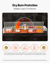 VEVOR Commercial Food Warmer dry burn protection graphic