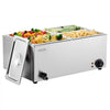 VEVOR 24QT Commercial Food Warmer, 4-Pan Electric Steam Table, 1200W Professional Countertop Stainless Steel Buffet Bain Marie with 86-185°F Temp Control for Catering, Buffet, Parties, Restaurants