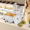 VEVOR 24QT Commercial Food Warmer, Full-Size Pan Electric Steam Table, 1200W Professional Countertop Stainless Steel Buffet Bain Marie with 86-185°F Temp Control for Catering, Buffet, Restaurants