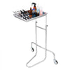 VEVOR Stainless Steel Lab Carts, Lab Utility Cart with Single Tray, Mobile Medical Cart with 2 Silent Wheels, Lab Rolling Cart for Lab, Clinic, Hospital, Salon