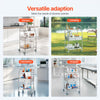 VEVOR Service Cart, 3 Layers Stainless Steel Utility Rolling Cart, Medical Cart with Drawer, Dental Utility Cart with Lockable Wheels, Ideal for Laboratory, Hospital, Dental Use