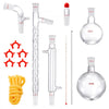 VEVOR Lab Distillation Kit, 3.3 Boro Lab Glassware Distillation Kit with 24, 40 Joint, 1000ml Essential Oil Distillation Apparatus Kit, 14 pcs Set of Glassware Equipment
