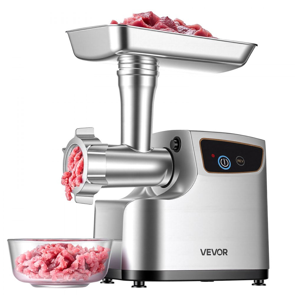 VEVOR Electric Meat Grinder, 5 Lbs/Min Capacity, #8 Meat Mincer with 3 Grinding Plates, 3 Sausage Stuffing Tubes & Kubbe Kit, 700W/0.77HP Sausage Stuffer Maker for Home Kitchens, ETL Listed