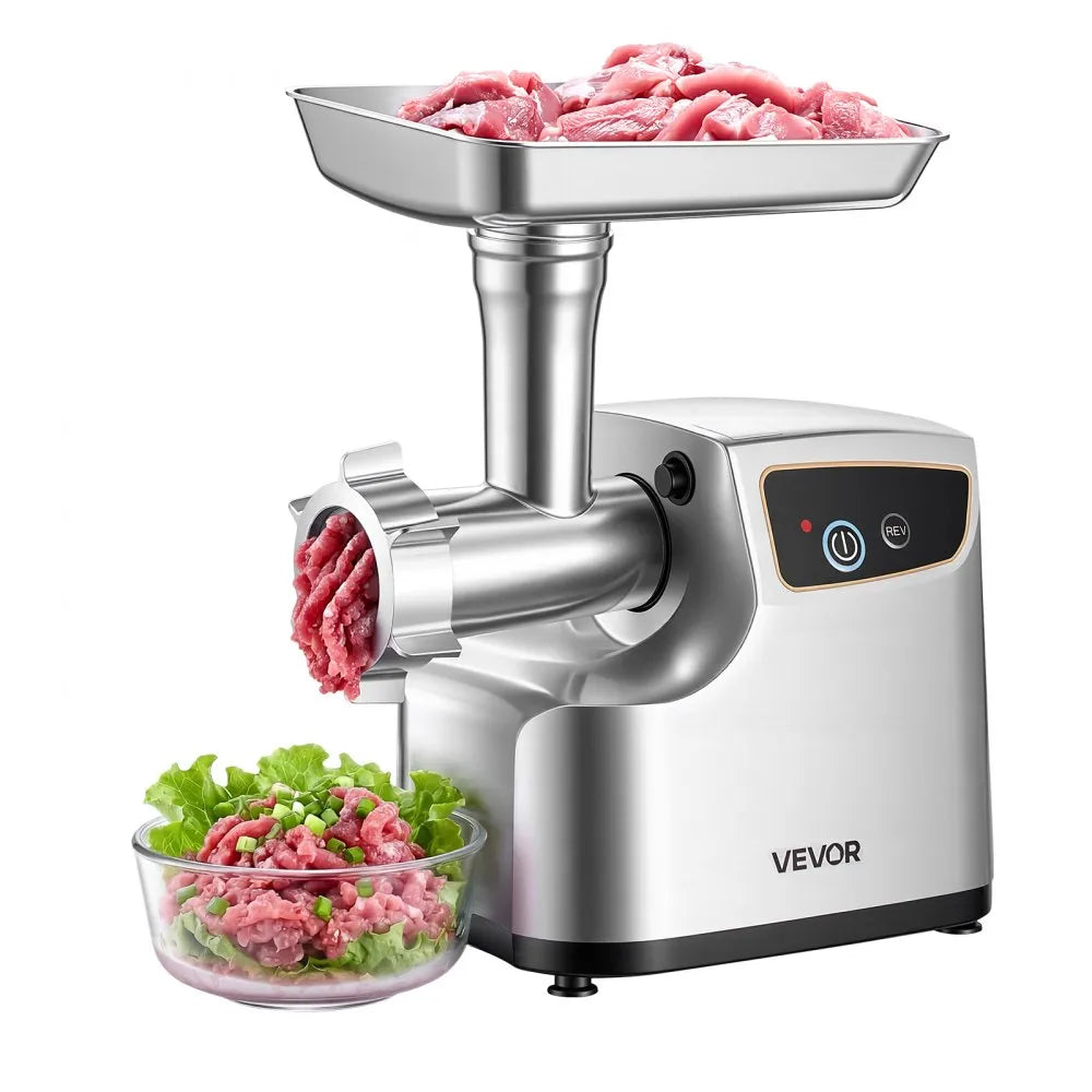 VEVOR Electric Meat Grinder, 5 Lbs/Min Capacity, #8 Meat Mincer with 3 Grinding Plates, 3 Sausage Stuffing Tubes & Kubbe Kit, 700W/0.77HP Sausage Stuffer Maker for Home Kitchens, ETL Listed