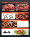 VEVOR meat grinder accessory set: 6mm and 8mm grinding plates, 2 cross blades, 3 sausage stuffing tubes, kibbe kit