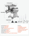 VEVOR HC-12D meat grinder dimensions and specifications overview