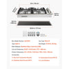 VEVOR Gas Cooktop, 30 inch 4 Burners Gas Stove Top, Max 48000BTU Built-in Stainless Steel Stove Top LPG/NG Convertible Dual Fuel Cooktop Stoves with Sealed Burner for Sear, Stew, Boil, Stir-Fry
