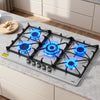 VEVOR 36 inch Gas Cooktop 5 Burners Gas Stove Top, Max 38300BTU Built-in Stainless Steel Stove Top LPG/NG Convertible Dual Fuel Cooktop Stoves with SABAF Dual-Ring Burner for Kitchen Apartment Rvs
