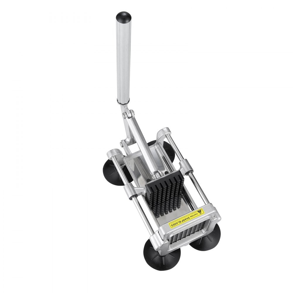 VEVOR French Fry Cutter, Potato Slicer with 1/2-Inch and 3/8-Inch Stainless Steel Blades, Manual Potato Cutter Chopper with Suction Cups, Great for Potato, French Fries, Cucumber, Vegetables, Carrot