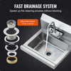VEVOR Commercial Hand Sink with Faucet, Stainless Steel Sink for Washing, Small Hand Washing Sink, Wall Mount Hand Basin, Utility Sink for Restaurant, Kitchen, Bar, Garage and Home, 17 x 12.8 inch