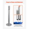 VEVOR Cigarette Butt Receptacle, Stainless Steel Cylinder Cigarette Butt Container, Freestanding and Weatherproof Outdoor Cigarette Butt Disposal for Garden, Office, Restaurant, Hotel, Bar, Silver