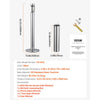 VEVOR Cigarette Butt Receptacle, Stainless Steel Cylinder Cigarette Butt Container, Freestanding and Weatherproof Outdoor Cigarette Butt Disposal for Garden, Office, Restaurant, Hotel, Bar, Silver