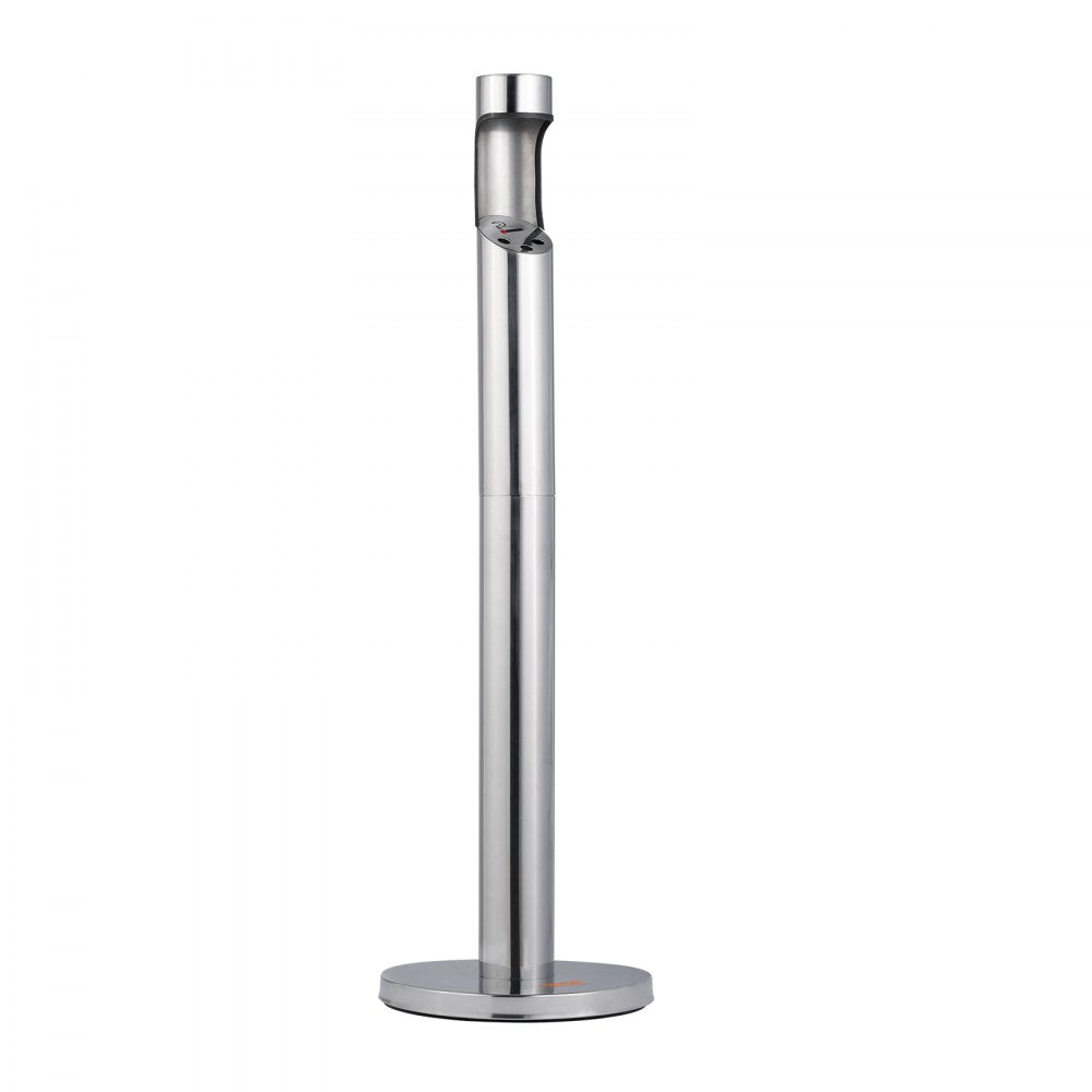 VEVOR Cigarette Butt Receptacle, Stainless Steel Cylinder Cigarette Butt Container, Freestanding and Weatherproof Outdoor Cigarette Butt Disposal for Garden, Office, Restaurant, Hotel, Bar, Silver