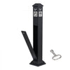 VEVOR Cigarette Butt Receptacle, Weatherproof Cigarette Butt Container with 4 Disposal Openings  & Top Cover, Freestanding Outdoor Cigarette Butt Disposal for Garden, Office, Restaurant, Hotel, Black
