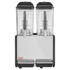 VEVOR Commercial Beverage Dispenser 2 Tanks 12 L / 12.7 QT Per Tank, Stainless Steel Juice Dispenser, Ice Tea Drink Machine with 45℉ to 54℉ Cooling Temperature, for Cold Drink Restaurant Bar Party
