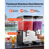 VEVOR Commercial Beverage Dispenser 2 Tanks 18 L / 19 QT Per Tank, Stainless Steel Juice Dispenser, Ice Tea Drink Machine with 45℉ to 54℉ Cooling Temperature, for Cold Drink Restaurant Bar Party