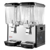 VEVOR Commercial Beverage Dispenser 2 Tanks 18 L / 19 QT Per Tank, Stainless Steel Juice Dispenser, Ice Tea Drink Machine with 45℉ to 54℉ Cooling Temperature, for Cold Drink Restaurant Bar Party