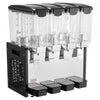 VEVOR Commercial Beverage Dispenser 4 Tanks 10 L / 10.6 QT Per Tank, Stainless Steel Juice Dispenser, Ice Tea Drink Machine with 45℉ to 54℉ Cooling Temperature, for Cold Drink Restaurant Bar Party