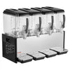 VEVOR Commercial Beverage Dispenser 4 Tanks 12 L / 12.7 QT Per Tank, Stainless Steel Juice Dispenser, Ice Tea Drink Machine with 45℉ to 54℉ Cooling Temperature, for Cold Drink Restaurant Bar Party