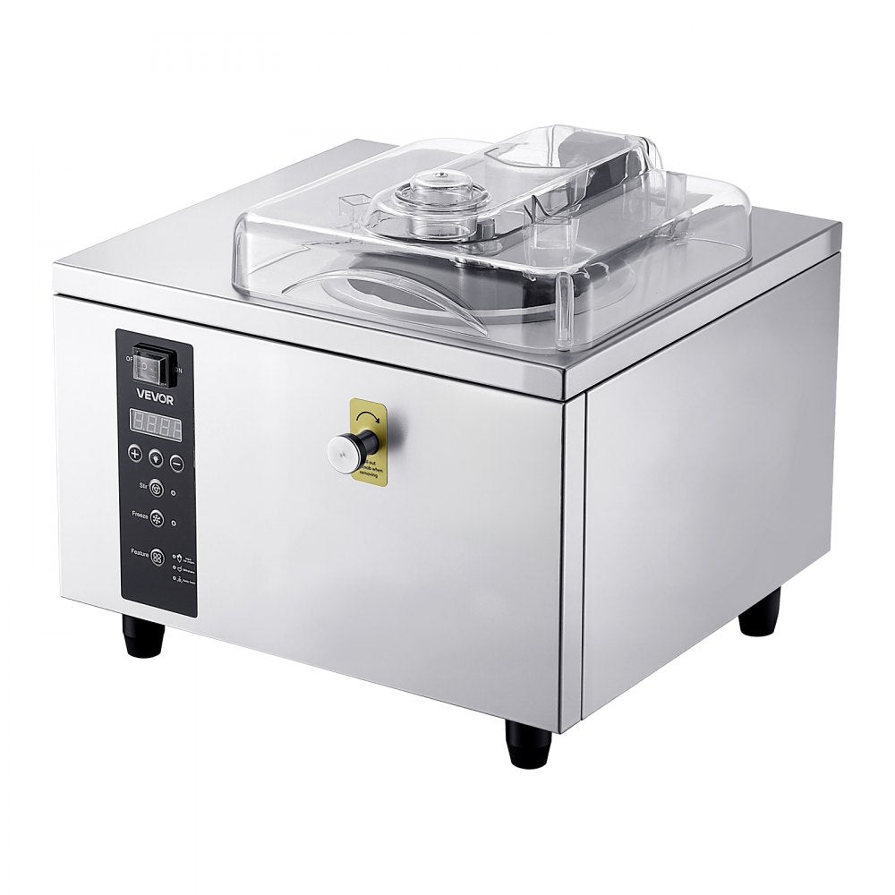 VEVOR Commercial Hard Ice Cream Machine, 500W 1.32 Gal/Hour, Gelato Hard Serve Ice Cream Maker with 2.8L 304 Stainless Steel Cylinder, Auto Clean LED Panel High Productivity for Snack Bar Restaurants
