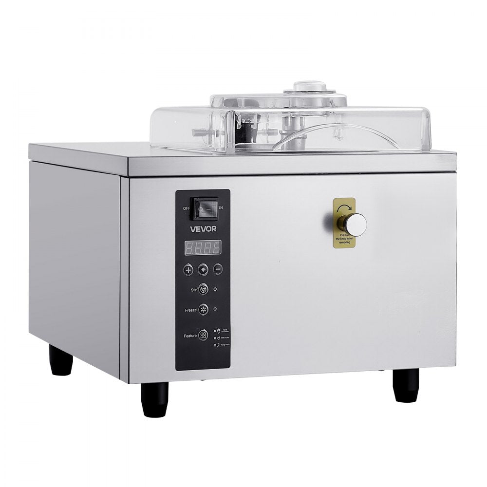 VEVOR Commercial Hard Ice Cream Machine, 500W 1.32 Gal/Hour, Gelato Hard Serve Ice Cream Maker with 2.8L 304 Stainless Steel Cylinder, Auto Clean LED Panel High Productivity for Snack Bar Restaurants