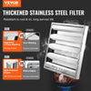 VEVOR Commercial Hood Filter, 19.5W x 19.5H Inch Range Hood Filters, Stainless Steel Restaurant Range Hood Baffle Filter for Grease Rated Commercial Kitchen Exhaust Hoods, 4 Grooves, Pack of 2
