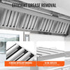 VEVOR Commercial Hood Filter, 19.5W x 19.5H Inch Range Hood Filters, Stainless Steel Restaurant Range Hood Baffle Filter for Grease Rated Commercial Kitchen Exhaust Hoods, 4 Grooves, Pack of 2