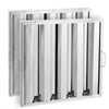 VEVOR Commercial Hood Filter, 19.5W x 19.5H Inch Range Hood Filters, Stainless Steel Restaurant Range Hood Baffle Filter for Grease Rated Commercial Kitchen Exhaust Hoods, 4 Grooves, Pack of 2