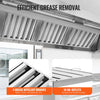 VEVOR Commercial Hood Filter, 24.5W x 19.5H Inch Range Hood Filters, Stainless Steel Restaurant Range Hood Baffle Filter for Grease Rated Commercial Kitchen Exhaust Hoods, 5 Grooves, Pack of 2