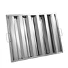 VEVOR Commercial Hood Filter, 24.5W x 19.5H Inch Range Hood Filters, Stainless Steel Restaurant Range Hood Baffle Filter for Grease Rated Commercial Kitchen Exhaust Hoods, 5 Grooves, Pack of 2
