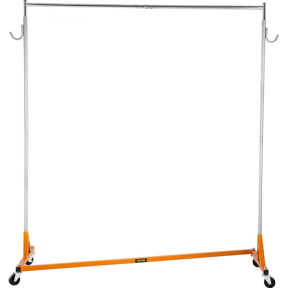 VEVOR Z Rack, Industrial Grade Z Base Garment Rack, Rolling Z Garment Rack, Sturdy Steel Z Base Clothing Rack with Lockable Casters for Home Garment Store Display Commercial Use Oran