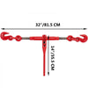 VEVOR 9215LBS 3/8\" – 1/2\" Ratchet Binders 9,215 LBS Secure Working Load, G70 Hooks and Adjustable Length, for Grade 70-80 Chains, Tie Down, Hauling, Towing, 2-Pack, Red