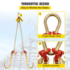 VEVOR G80 V Bridle Chain, 5/16" x 2' Towing Chain Bridle with 15" J Hooks, R Hooks & Grab Hooks, Heavy Duty Transport Chain Bridle with 10800 lbs Safe Working Load for Flatbed Truck Wrecker Recovery