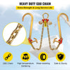 VEVOR G80 V Bridle Chain, 5/16" x 2' Towing Chain Bridle with 15" J Hooks, R Hooks & Grab Hooks, Heavy Duty Transport Chain Bridle with 10800 lbs Safe Working Load for Flatbed Truck Wrecker Recovery