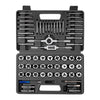 VEVOR Tap and Die Set, 60-Piece Metric and SAE Sizes M3 to M12, #4 to 1/2", with Coarse and Fine Thread Taps and Dies, Wrench, Carrying Case and Complete Accessories, for Threading and Rethreading