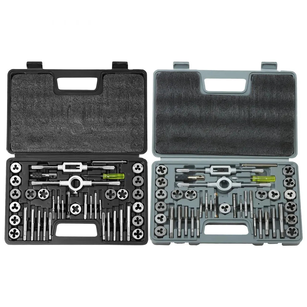 VEVOR Tap and Die Set, 80-Piece Metric and SAE Standard, Bearing Steel Taps and Dies, Essential Threading Tool for Cutting External Internal Threads, with Complete Accessories and Storage Case