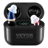 VEVOR Hearing Aids for Seniors, Rechargeable Hearing Amplifiers With Noise Cancelling and Volume Control, Digital In-Ear Hearing Assist Device with Charging Case and 8 Pair of Ear Domes