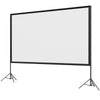 VEVOR Projector Screen with Stands, 180 Inch 16:9 4K 1080P HD Movie Screen, 170° Wide Viewing, Front/Rear Projection Screen with Dual Tripod, Ground Stakes & Guy Ropes for Indoor Outdoor Movie Nights