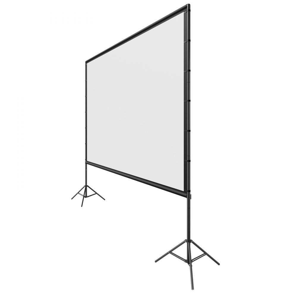 VEVOR Projector Screen with Stands, 180 Inch 16:9 4K 1080P HD Movie Screen, 170° Wide Viewing, Front/Rear Projection Screen with Dual Tripod, Ground Stakes & Guy Ropes for Indoor Outdoor Movie Nights