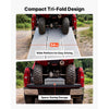 VEVOR Aluminum Trailer Ramps, 76 x 54 in Tri-Folding Truck Ramps with Straps & Non-Slip Rubber Fingers, 1500LBS Capacity ATV Loading Ramps for Pickup Trucks, Motorcycles, Lawn Mowers, Tractors, Carts