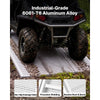 VEVOR Aluminum Trailer Ramps, 76 x 54 in Tri-Folding Truck Ramps with Straps & Non-Slip Rubber Fingers, 1500LBS Capacity ATV Loading Ramps for Pickup Trucks, Motorcycles, Lawn Mowers, Tractors, Carts