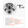 VEVOR 4-Jaw Lathe Chuck, 10 in (250 mm), Lathe Chuck, 0.6-9.84 in (15-250 mm) Clamping Range with T-key Fixing Screws Reversible Jaws, HT300 Cast Iron Material, Internal External for Wood Metal Lathe