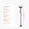 VEVOR Walking Cane for Man Woman, Folding Walking Stick with 8-Level Adjustable Height, 4-Pronged Pivoting Base, Lightweight & Portable Aluminum Mobility Aid for Senior Adults, 250LBS Loading (Purple)