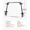 VEVOR UTV Hunting Tool Rack for Cargo Beds Alloy Steel Hunting Tool Holder, Fits Polaris Ranger General Pioneer Golf Cart, 25.59-41.14 in Adjustable Length 28.35-36.61 in Height, with Rubber Straps